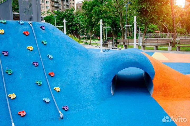 Резиновое покрытие для детских и спортплощадок