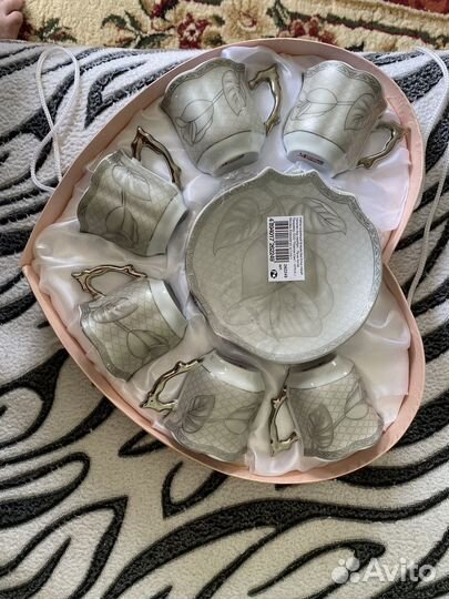 Кофейный набор 6 чашек 6 блюдец