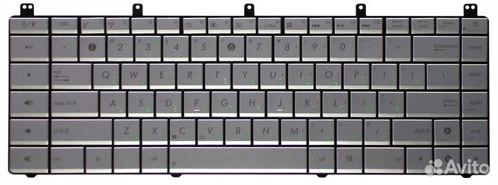 Клавиатура для Asus N45 N45S N45SF серебро