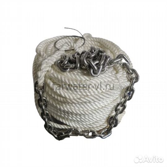 Якорный конец 16мм-97м с цепью 10мм-2м оцинковка