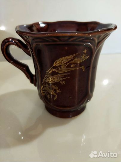 Кофейный набор. Кофейник с чашкой. Керамика