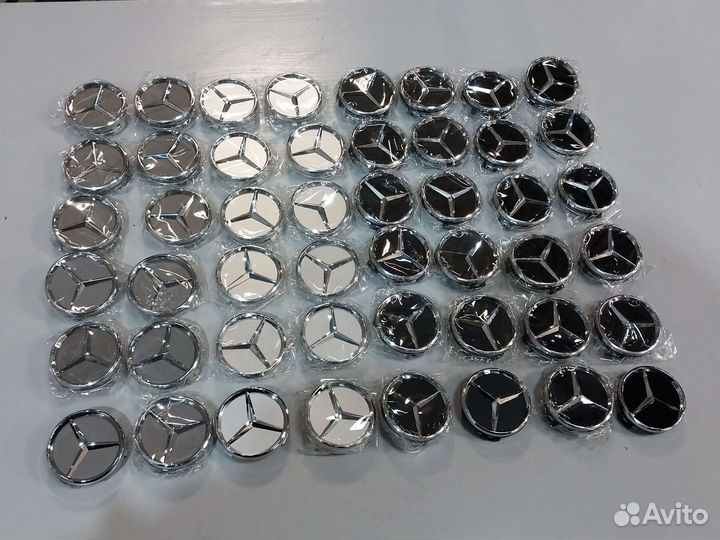 Колпачки литых дисков Mercedes 60 mm