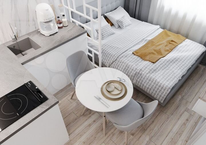 Апартаменты-студия, 17,5 м², 4/6 эт.