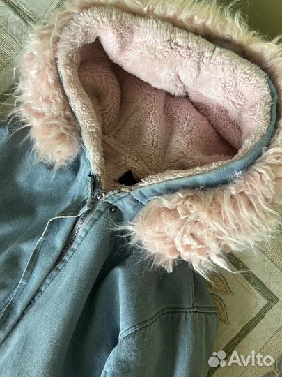 Джинсовая куртка с мехом Женская
