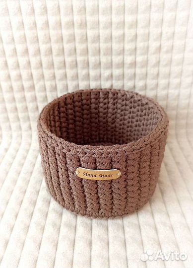 Ручная работа: Корзина для хранения, d 15 см