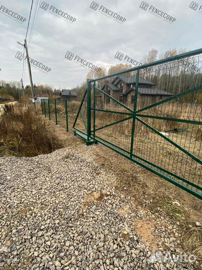 Ворота откатные Гиттер для участка