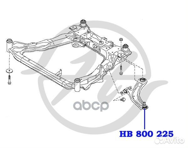 Опора шаровая HB800225 Hanse