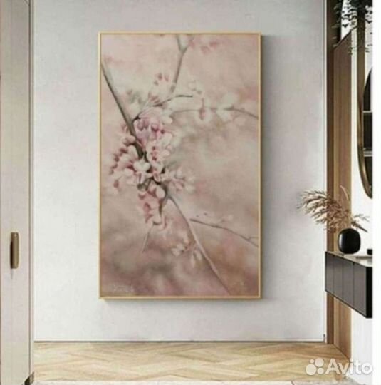 Картина маслом цветение сакуры