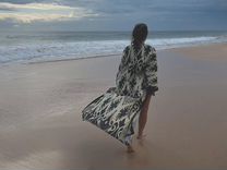 Пляжная туника, халат в восточном стиле, накидка