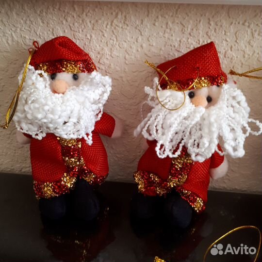 Мягкие новогодние игрушки на ёлку