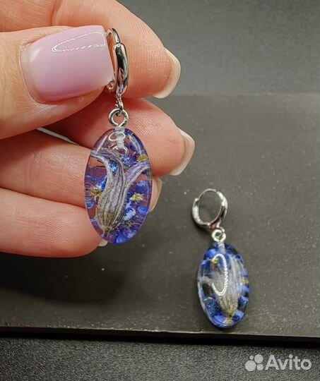 Серьги из эпоксидной смолы