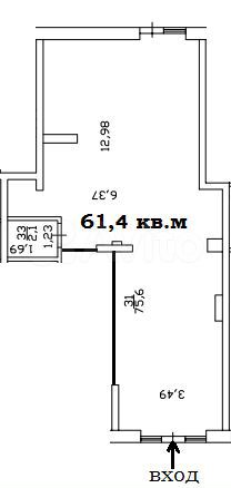 Ул. Александра Пушкина 14, 61.4 м²