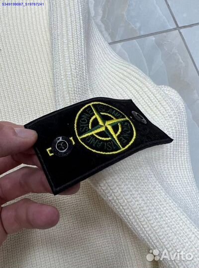 Летний джемпер Stone Island с воротником