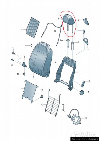 Части сидений vw beetle