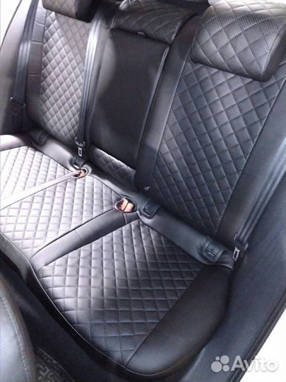 Чехлы Skoda Octavia Экокожа ромб Автопилот