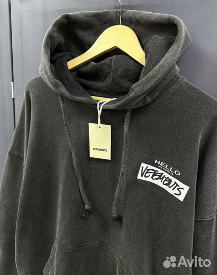 Vetemens oversize hoodie name tag