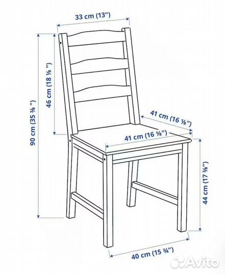 Стул из массива сосны, деревянный, 20 шт