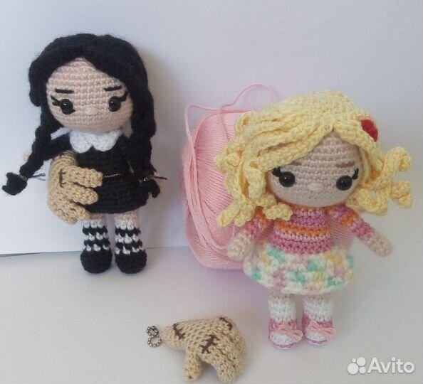 Персонажи Wednesday - игрушки-амигуруми