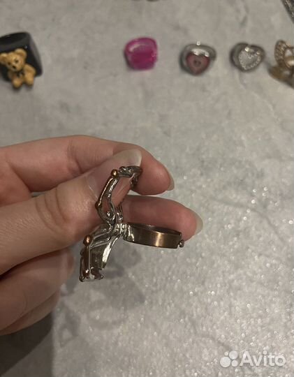 Серьги кольца цепи бижутерия