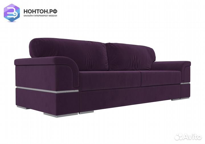Диван еврокнижка Порту велюр фиолетовый