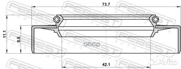 Сальник привода 42.1X73.7X8.5X11.1 95GDS44730911U