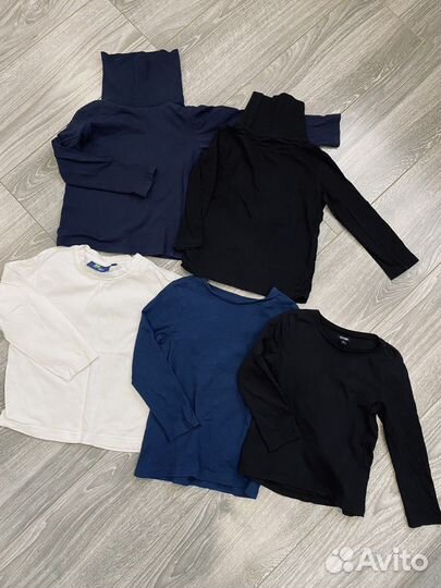 Лонгсливы, водолазки, рубашка 90-104