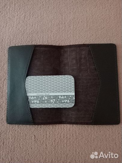 Новая кожаная обложка на паспорт с тиснением Croco