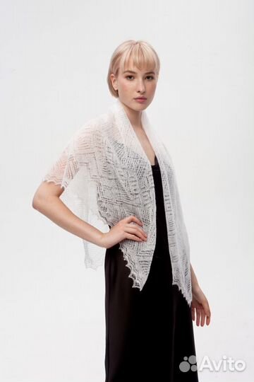 Оренбургский пуховый платок паутинка арт. 100-01