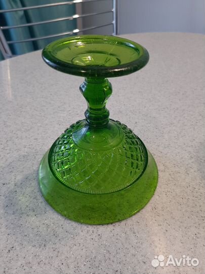 Вазочки креманки старинные, цветное стекло