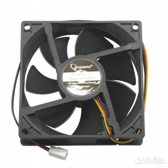 Вентилятор Gembird 92x92x25 гидродинамический, 3 p