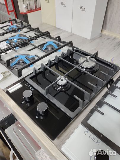 Варочная поверхность газовая LEX,стекло,Турция