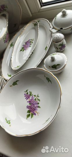 Сервиз столовый Сирень Дулево 70-х новый