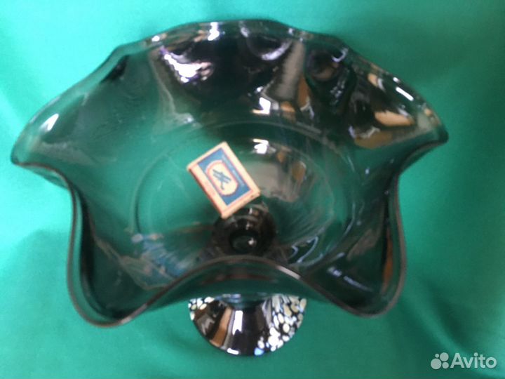 Шикарная ваза из цветного стекла. СССР