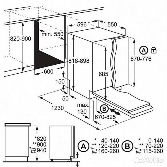 Посудомоечная машина встраиваемая полноразмерная electrolux esl 6392 ra