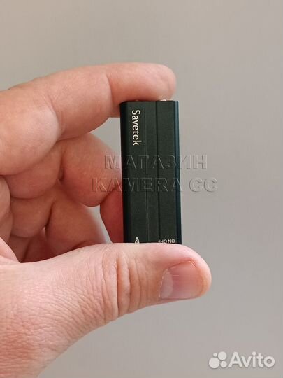 Мини диктофон на прищепке Savetek 16Gb,датчик звук
