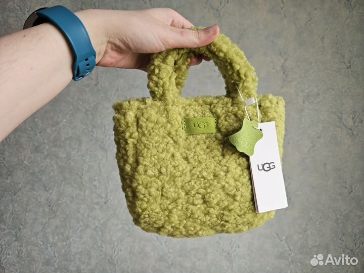 Меховая сумка Ugg зелёная