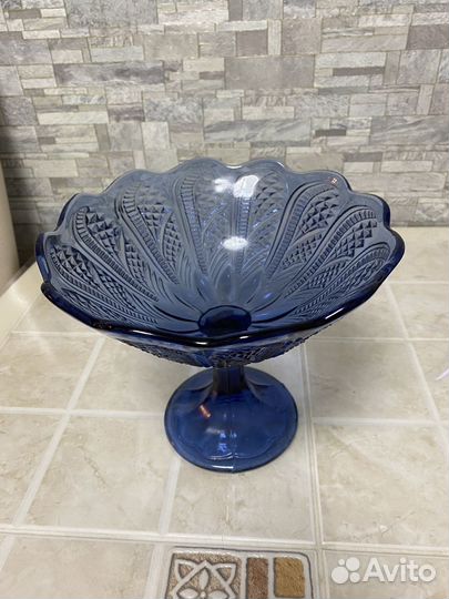 Ваза для фруктов на ножке СССР