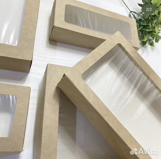 Крафт коробки с окошком