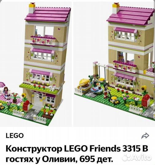 Игровой набор lego для девочки