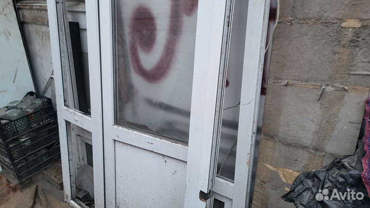 Балконный блок с дверью бу