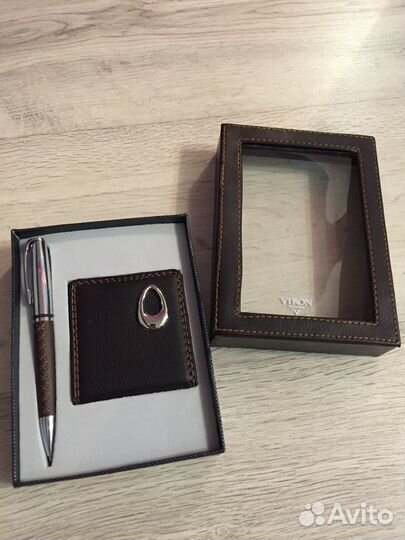 Подарочный набор кожа Viron новый