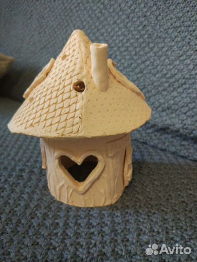 Подсвечник, фигурка из глины