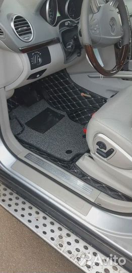 3D Коврики Mercedes GL X164 Экокожа Салон Багажник