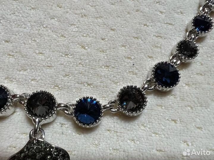 Колье с камнями на шею французская бижутерия