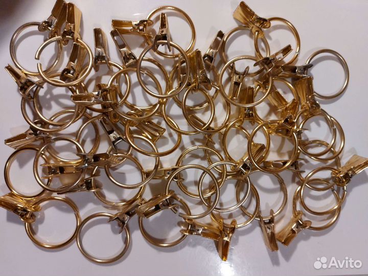Прищепки на кольцах на багеты, СССР, 40 штук