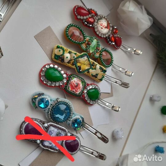 Заколка для волос. Подарок ручной работы