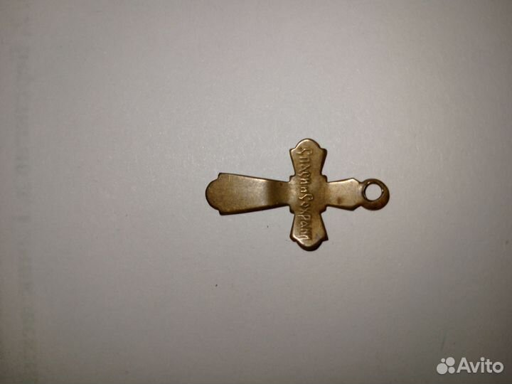 Старинный крестик Латунь