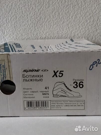Лыжные ботинки spine 36