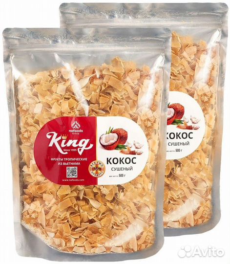 Сушеный кокос хрустящие чипсами