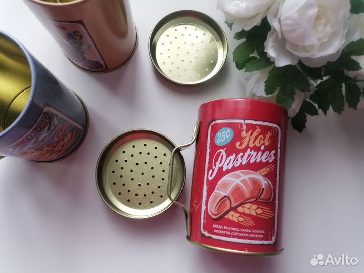 Набор баночек для специй в ретро стиле